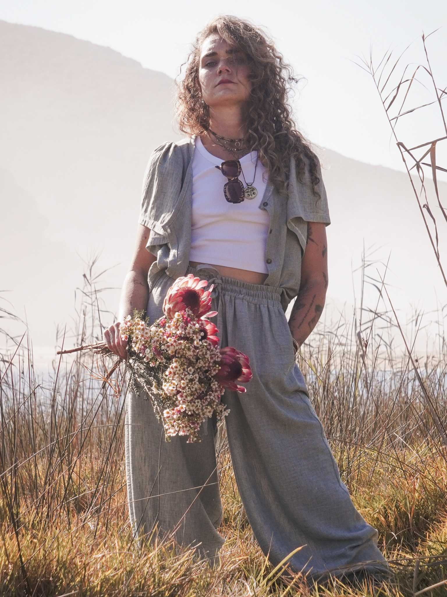 Saiyin | Seafoam - Flutter Sleeve Top