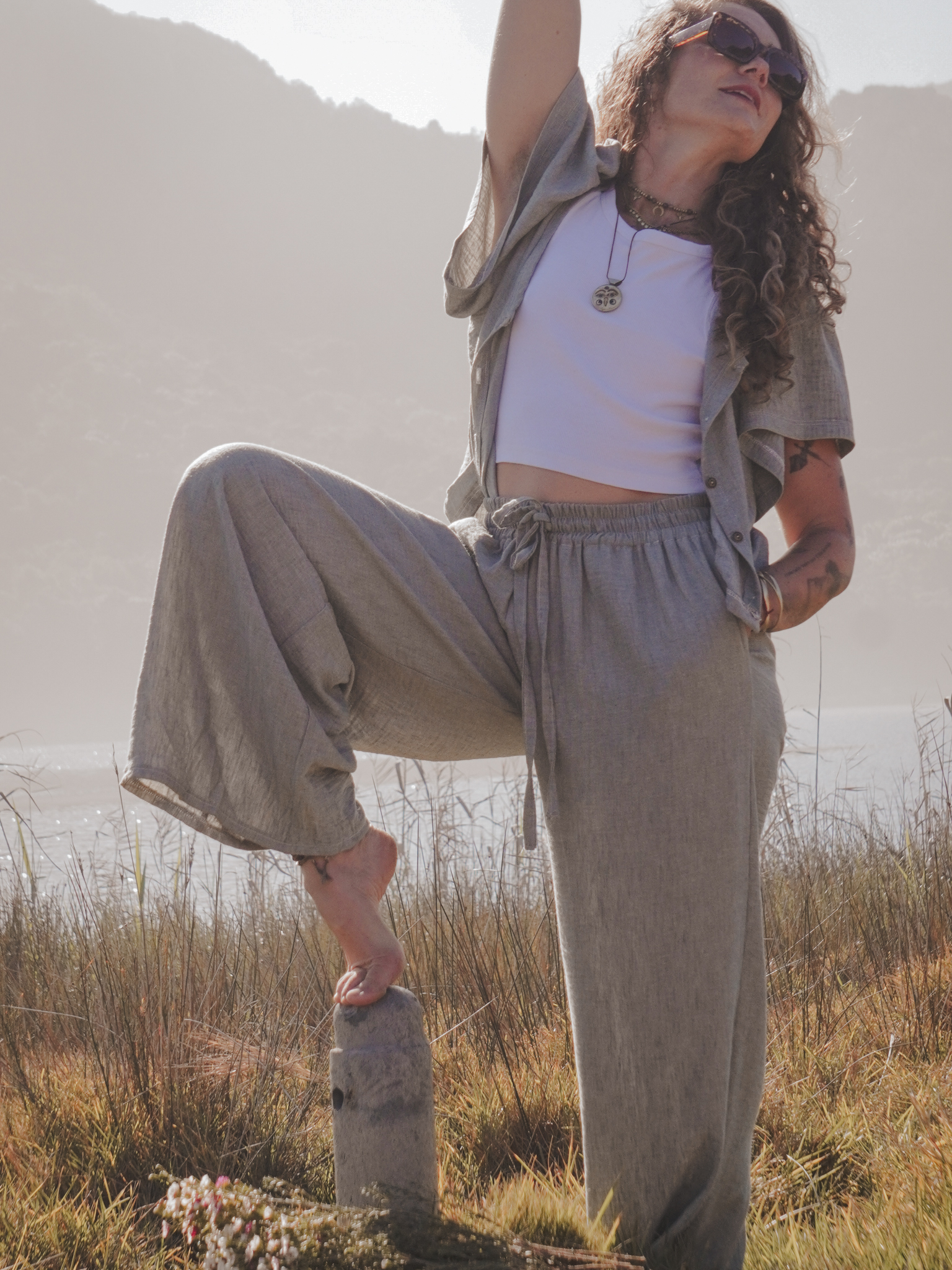 Aya | Seafoam - Wide Leg Pants